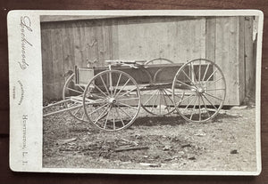 A Wagon for Sale Huntington, Long Island 1890s Cabinet Card