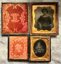 Load image into Gallery viewer, Small Lot, Two Ambrotypes in Cases, Woman &amp; Girl
