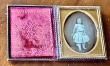 Load image into Gallery viewer, Cased 1/4 Daguerreotype of a Little Girl with Curls in Hair, 1850s
