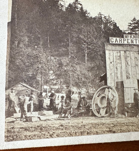 Rare Original CDV Railway Camp in Utah 1860s