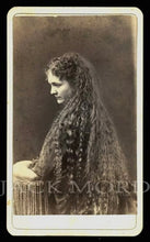 Load image into Gallery viewer, Woman with Long Hair Let Down in Mourning? 1800s Connecticut CDV Photographer
