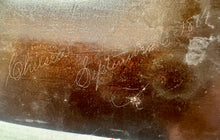 Load image into Gallery viewer, Large 1884 Antique Tintype Photo Man with Penny Farthing High Wheel Bicycle
