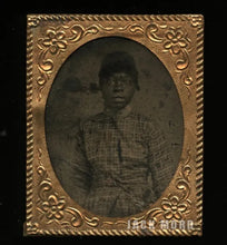 Load image into Gallery viewer, Miniature 1860s Tintype Photo Young African American Girl / Black Americana
