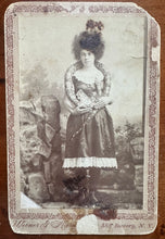 Load image into Gallery viewer, Beat Up But Rare Snake Charmer Sideshow Cabinet Card Bowery New York
