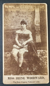 ID'd Tattooed Lady Rare Promenade Mount Cabinet Card Photo