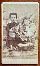 Load image into Gallery viewer, Boy &amp; Girl with Cat &amp; Doll CDV
