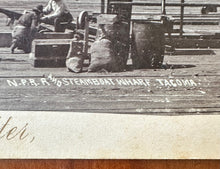 Load image into Gallery viewer, Washington Territory Steamboat Wharf in Tacoma with Train / Railroad
