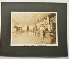 Load image into Gallery viewer, Interior of BLACKSMITH HORSESHOE FARRIER SHOP Photo 1900s Occupational
