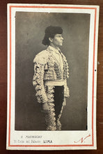 Load image into Gallery viewer, Rare NADAR CDV of Peruvian MATADOR Bullfighter Peru
