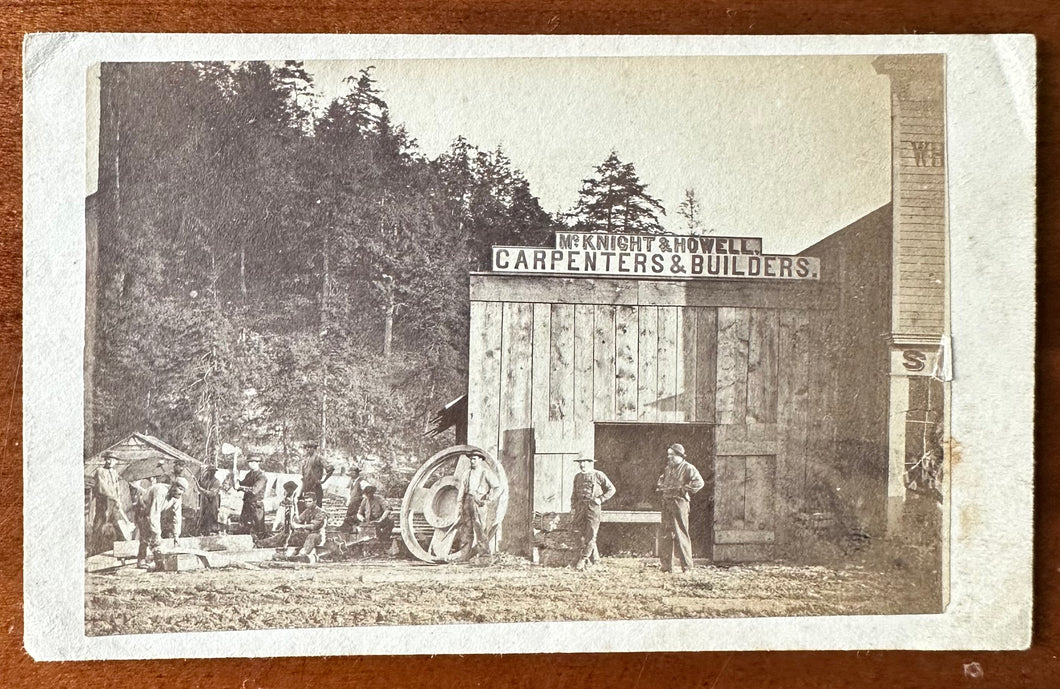 Rare Original CDV Railway Camp in Utah 1860s