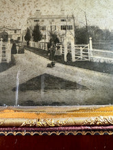 Load image into Gallery viewer, Half Plate Ambrotype People &amp; Dog in Front of House Dorchester Massachusetts
