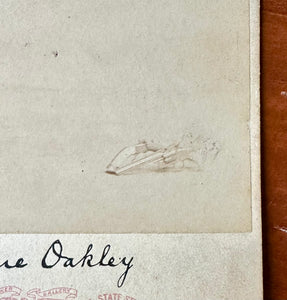 Autographed Cabinet Card of the Famous Annie Oakley