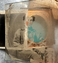 Load image into Gallery viewer, 1/6 Plate Ambrotype Young Civil War Sailor Circa 1861 USN Navy Photo 1800s Rare
