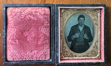 Load image into Gallery viewer, Civil War Era 1860s Tintype African American or Mulatto Man? Interesting Pose
