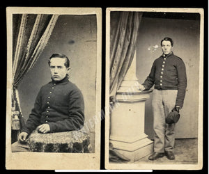 Two Young Civil War Soldiers Probably Brothers - Oswego New York Photographers