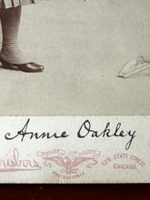 Load image into Gallery viewer, Autographed Cabinet Card of the Famous Annie Oakley
