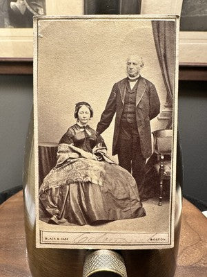 Rare Prev Unknown CDV Massachusetts Congressman JW EDMANS & Wife by BLACK BOSTON
