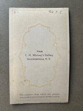 Load image into Gallery viewer, Woman with Long Hair in Profile, 1860s CDV Photo Baldwinsville New York
