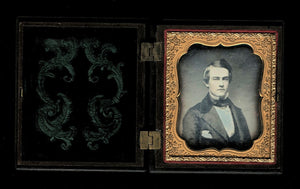 1/6 Daguerreotype Handsome Young Man Union Case 7486B Antique Photo