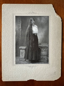New York Girl with Long Hair Cabinet Photo
