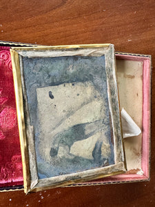 Cased 1/4 Daguerreotype of a Little Girl with Curls in Hair, 1850s