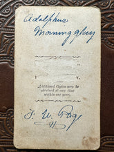 Load image into Gallery viewer, Unusual 1860s Cdv Of An ID’d Civil War Era Performer Rare
