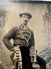 Load image into Gallery viewer, Large 7x5 Inch Tintype LYNN Massachusetts Musician - Parade Fireman?
