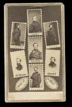 Load image into Gallery viewer, E &amp; HT ANTHONY COMPOSITE ARMY OF THE WEST CIVIL WAR GENERALS CDV SOLDIERS 1860S
