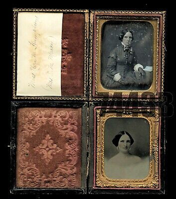 Sale Antique Daguerreotype Photos in Leather Case.