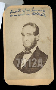 VERY RARE Abolitionist Reverend Rufus Lumry 1800s Antique History Original Photo