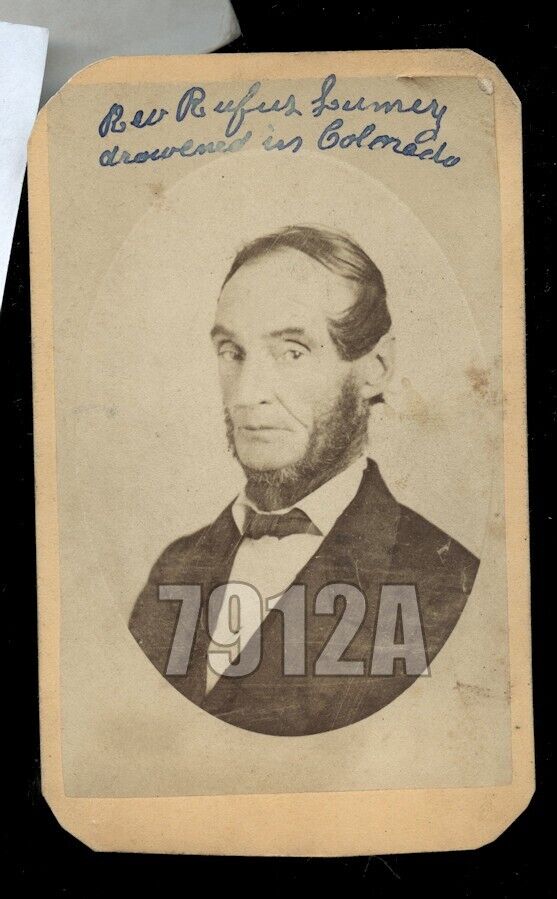 VERY RARE Abolitionist Reverend Rufus Lumry 1800s Antique History Original Photo