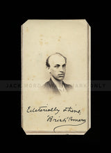 Load image into Gallery viewer, RARE Clean Shaven Marcus Pomeroy Anti Lincoln Copperhead SIGNED 1860s CDV Photo
