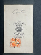 Load image into Gallery viewer, Original CDV Civil War General George Armstrong Custer Brady Negative Tax Stamp
