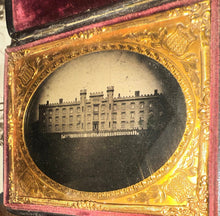 Load image into Gallery viewer, 1/4 Ambrotype Military Academy w Cadets or Soldiers Civil War Era Photo Original
