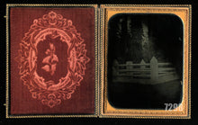 Load image into Gallery viewer, Rare Large 1850s Ambrotype of a Wooded Cemetery / Graveyard
