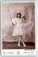 Load image into Gallery viewer, Girl Dressed as Fairy Princess 1890s Cabinet Card Hanover New Hampshire
