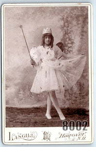 Girl Dressed as Fairy Princess 1890s Cabinet Card Hanover New Hampshire