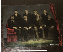 Load image into Gallery viewer, Giant Tintype Folk Art Style Painted Tintype 12 x 10 Group Shot
