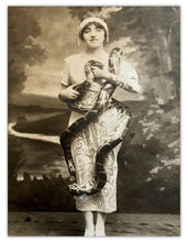 Load image into Gallery viewer, Wonderful Victorian Era Snake Charmer Woman, Sideshow Ringling Bros. Circus Rare
