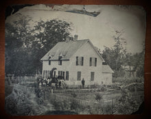 Load image into Gallery viewer, Large Full Whole Plate Outdoor Tintype People House Funeral Party?
