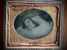 Load image into Gallery viewer, Post Mortem Tintype Teen Boy 1860s Photo

