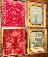 Load image into Gallery viewer, 2 Beautiful Sealed Daguerreotypes ID&#39;d Girl Philadelphia Photographer Van Loan
