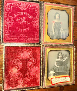 2 Beautiful Sealed Daguerreotypes ID'd Girl Philadelphia Photographer Van Loan