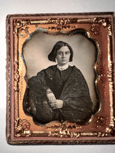 Load image into Gallery viewer, 1/6 Daguerreotype Beautiful Woman ID'd Pennsylvania Photographer P. HUNT
