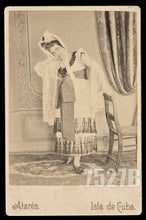 Load image into Gallery viewer, CUBA 1890s Cabinet Card Photo Crossdressing Man in Drag Dressed as Woman Rare
