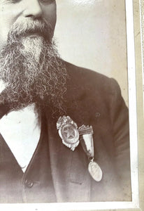 RARE 10x7 Inch Leavenworth Kansas Police Chief Sheriff Cabinet Card 1800s Photo