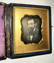 Load image into Gallery viewer, 1/6 Daguerreotype Bearded Man M.B. BRADY Case Lincoln Fam Resemblance!
