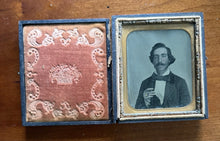 Load image into Gallery viewer, AMBROTYPE HANDSOME CIGAR SMOKING SOUTHERN MAN LOUISIANA 1850s
