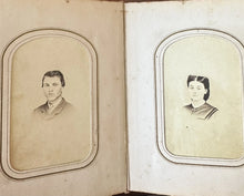Load image into Gallery viewer, Newton New Jersey Family Album 48 CDV Tintype Photos Civil War Tax Stamps 1860s
