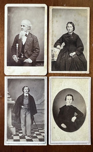 RARE Lot of 4 Colonel Elmer Ellsworth & Family ~ CDV Photos Civil War Soldier